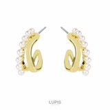 パール×メタルダブルラインフープピアス【S925ポスト】 | LUPIS | 詳細画像3 