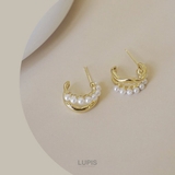 パール×メタルダブルラインフープピアス【S925ポスト】 | LUPIS | 詳細画像4 