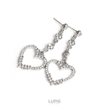 キラキラハートフレームピアス  | LUPIS | 詳細画像4 