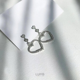 キラキラハートフレームピアス  | LUPIS | 詳細画像5 