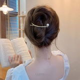カーブライン一粒パールヘアバレッタ  | LUPIS | 詳細画像4 