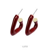 レッド | トライアングルフープピアス【S925ポスト】 | LUPIS