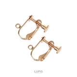 ゴールド | ネジ式イヤリングパーツ平皿カン付き  | LUPIS