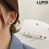ハート×パール×メタルフープピアスセット | LUPIS | 詳細画像1