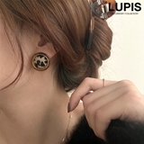 レオパード柄サークルボタンピアス【S925ポスト】 | LUPIS | 詳細画像1