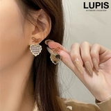 リボン×ハートパターンピアス【S925ポスト】 | LUPIS | 詳細画像1