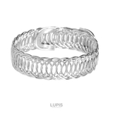シルバー | サークルチェーンメタルバングルブレスレット | LUPIS