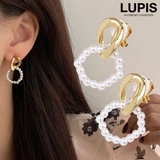 メタル×パールチェーンイヤリング【クリップ式】 | LUPIS | 詳細画像1