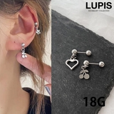 【18G】メタルチャームストレートバーベルボディピアス | LUPIS | 詳細画像1
