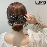 ドット柄オーガンジーリボンシニヨンメーカー | LUPIS | 詳細画像1 