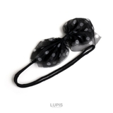 ブラック | ドット柄オーガンジーリボンシニヨンメーカー | LUPIS
