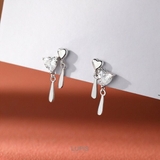 2連ハート×ドロップピアス【S925ポスト 小ぶり】 | LUPIS | 詳細画像5 