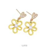 イエロー | ハートフラワーピアス | LUPIS