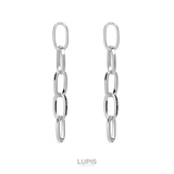 シルバー | 5連メタルチェーンピアス【ロング】 | LUPIS