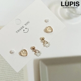 パールハートピアスセット【3種セット】 | LUPIS | 詳細画像1