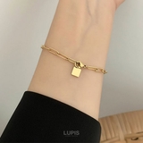 スクエアチャームメタルチェーンブレスレット | LUPIS | 詳細画像5