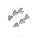 3連メタルハートピアス【S925ポスト】 | LUPIS | 詳細画像3 