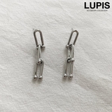3連U字チェーンピアス【S925ポスト】 | LUPIS | 詳細画像1