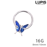 【16G】バタフライセグメントリングボディピアス | LUPIS | 詳細画像1 