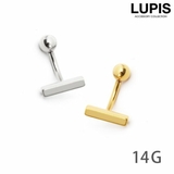 【14G】スクエアバーバナナバーベルボディピアス・へそピアス | LUPIS | 詳細画像1