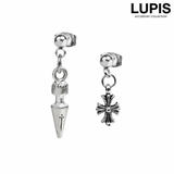 ≪1個入/片耳用≫クロス×スパイクアンティークピアス | LUPIS | 詳細画像1 