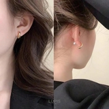 カーブライン×パールバックキャッチピアス【S925ポスト】 | LUPIS | 詳細画像2 