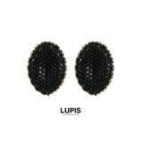 ブラック | キラキラストーンピアス(3色あり) | LUPIS