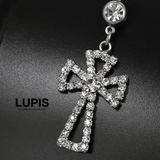 クロスパヴェ＆ジュエルバナナバーベルボディピアス へそピアス | LUPIS | 詳細画像4 