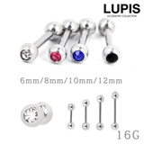 【16G】カラージュエルストレートバーベルボディピアス | LUPIS | 詳細画像1 
