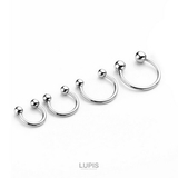 【14G】シルバーシンプルサーキュラーバーベルボディピアス | LUPIS | 詳細画像2 