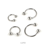 【16G】シルバーシンプルサーキュラーバーベルボディピアス | LUPIS | 詳細画像3 