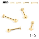 【14G】ゴールドシンプルラブレットスタッドボディピアス | LUPIS | 詳細画像2 