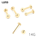 【14G】ゴールドシンプルラブレットスタッドボディピアス | LUPIS | 詳細画像3 