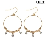 ゴールドビーズチャームフープピアス  | LUPIS | 詳細画像2 
