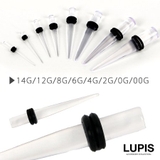 【14G~00G】クリアエキスパンダーボディピアス 拡張器 | LUPIS | 詳細画像2