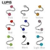 【16G】カラーパヴェスパイラルバーベルボディピアス | LUPIS | 詳細画像2