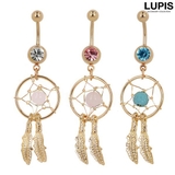 ゴールドドリームキャッチボディピアス へそピアス 【サージカルステンレス | LUPIS | 詳細画像1