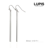 シルバー | スクエアバーロングフックピアス【長め】 | LUPIS
