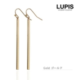 ゴールド | スクエアバーロングフックピアス【長め】 | LUPIS