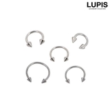 【16G】コーンヘッドシルバーサーキュラーバーベルボディピアス | LUPIS | 詳細画像2 
