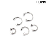 【16G】コーンヘッドシルバーサーキュラーバーベルボディピアス | LUPIS | 詳細画像4 
