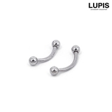 シルバーシンプルバナナバーベルボディピアス へそピアス | LUPIS | 詳細画像2 