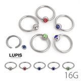 カラージュエルキャプティブビーズリングボディピアス | LUPIS | 詳細画像1