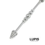 センターボールインダストリアルコーンロングバーベルボディピアス  | LUPIS | 詳細画像3 