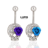 パヴェスカルフラワーバナナバーベルボディピアス へそピアス | LUPIS | 詳細画像3 
