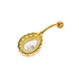 ティアドロップジュエルバナナバーベルボディピアス へそピアス | LUPIS | 詳細画像4 