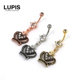 【14G】アンティーククラウンジュエルバナナバーベルボディピアス・へそピアス | LUPIS | 詳細画像3 