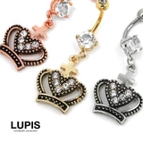 【14G】アンティーククラウンジュエルバナナバーベルボディピアス・へそピアス | LUPIS | 詳細画像4 