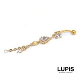 ラディアンスジュエルゴールドバナナバーベルボディピアス へそピアス ピアス | LUPIS | 詳細画像2 