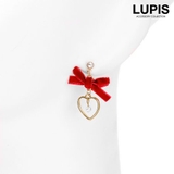 ベロアリボンハートフレームピアス | LUPIS | 詳細画像3